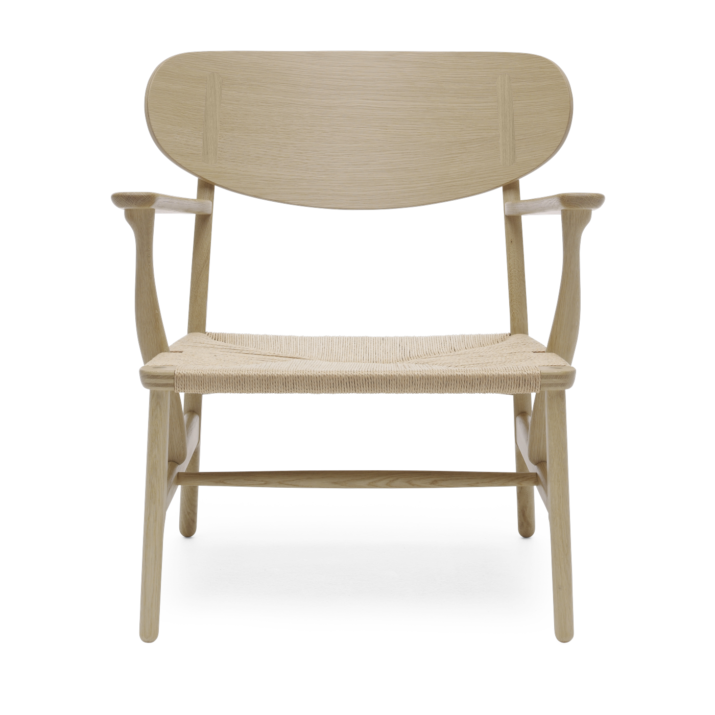 Sedia in legno di quercia con seduta intrecciata naturale 72, 5 cm CH22 - Carl Hansen & Søn