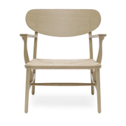 Stuhl aus geseifter Eiche mit naturgewebter Sitzfläche 72, 5cm CH22 - Carl Hansen & Søn