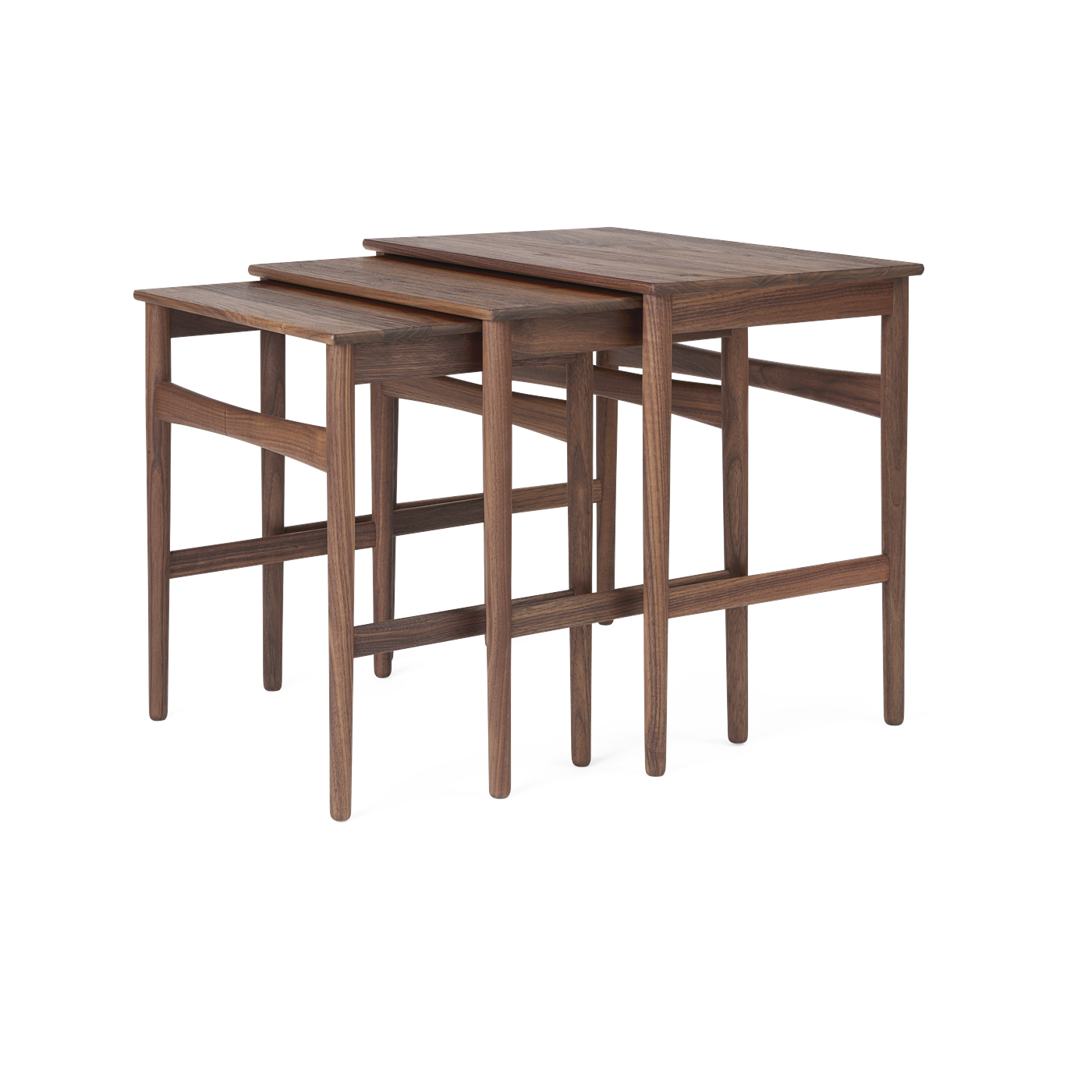 Nesting coffee table in walnut 52x48x34cm CH004 - Carl Hansen & Søn