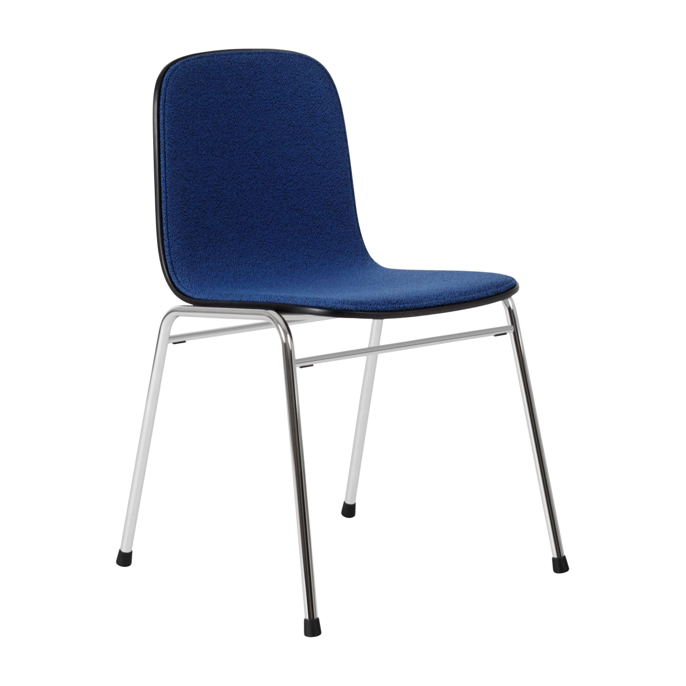 Touchwood Silla de tela azul y estructura plateada - Hem