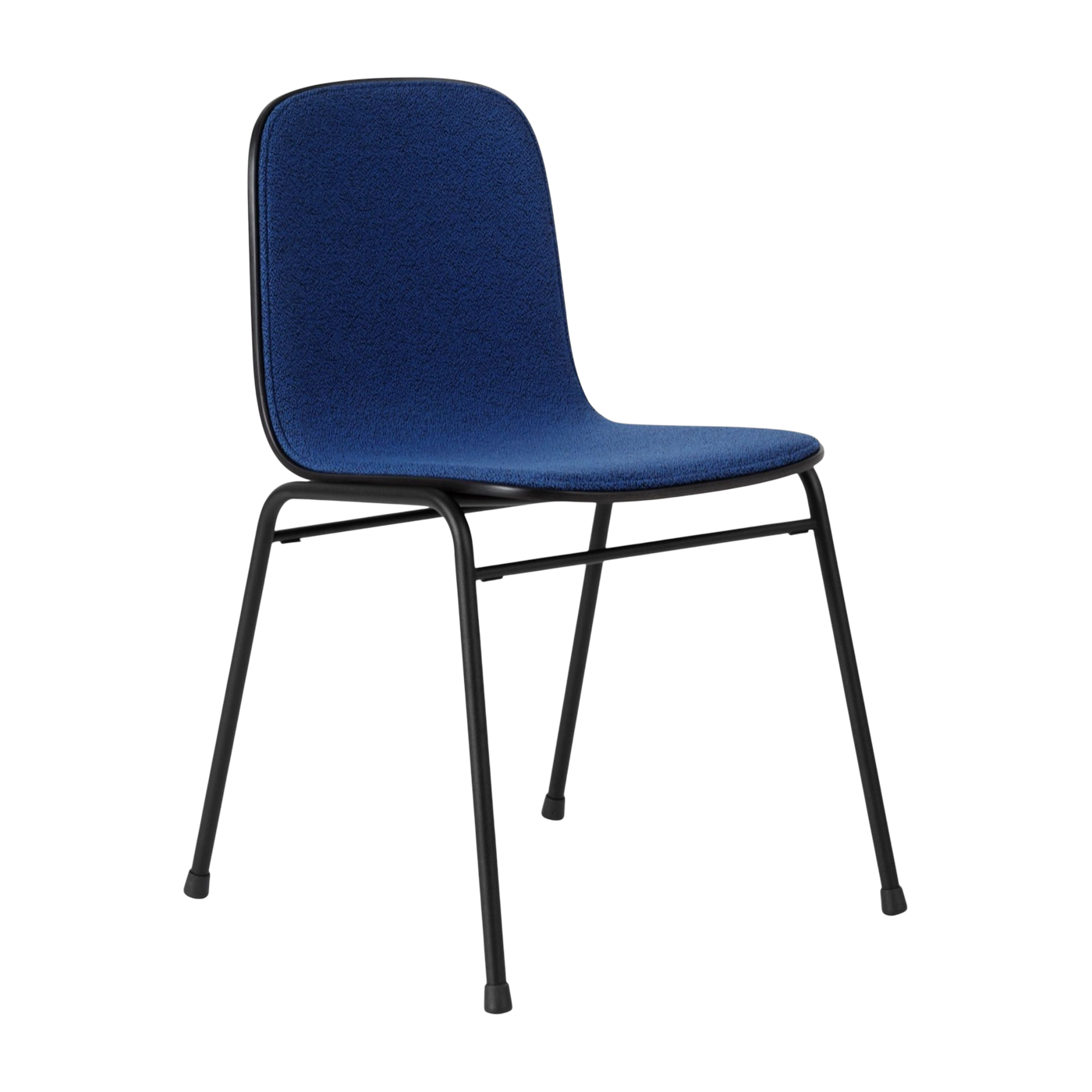 Touchwood Silla de tela azul y estructura negra - Hem