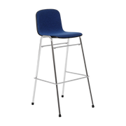 Touchwood Silla de bar 75 cm en tela azul y estructura plateada - Hem