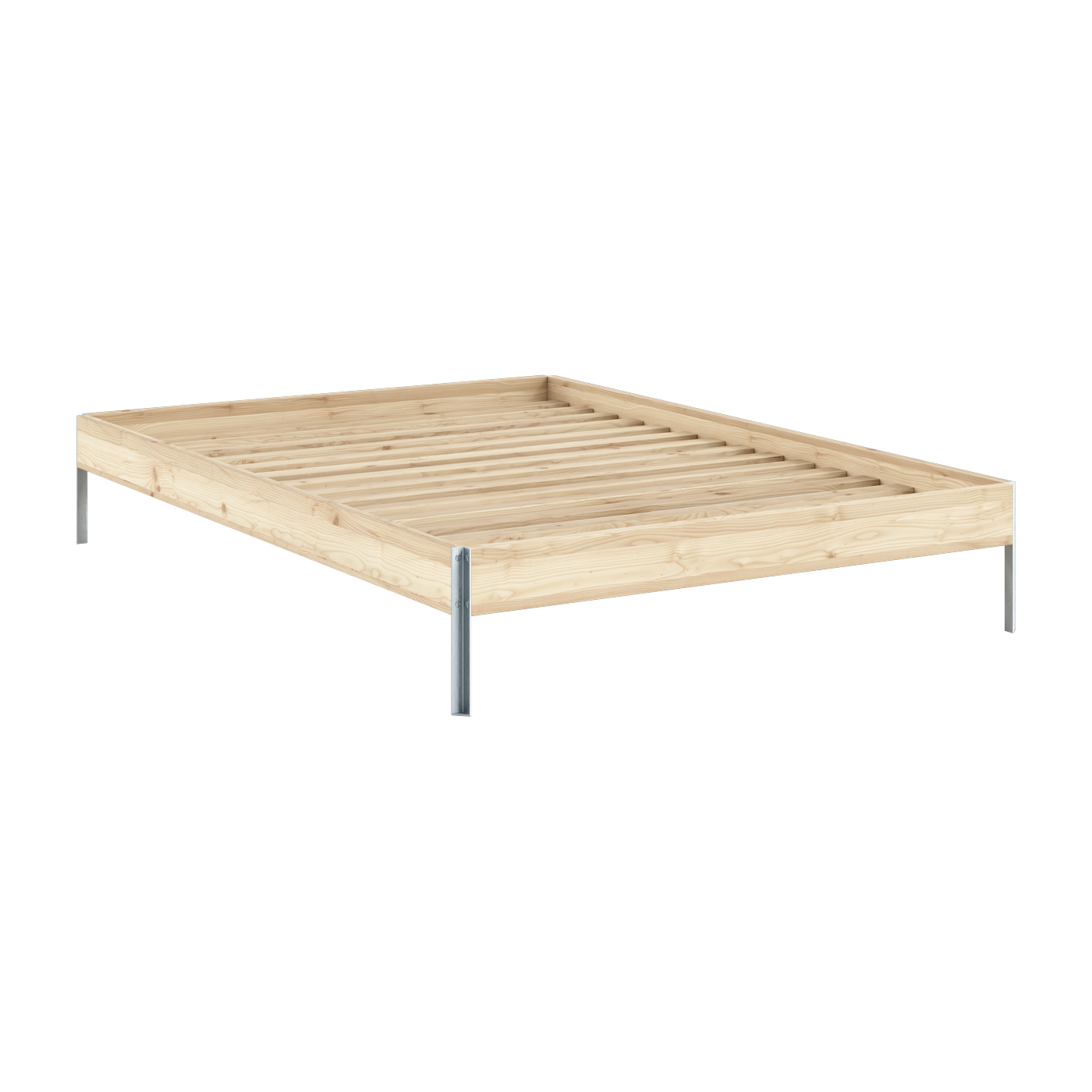 Lattenrost aus Stahl und Kiefer raw 140x200cm Core - - Karup Design