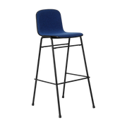 Touchwood Sedia da bar 75 cm in tessuto blu e struttura nera - Hem