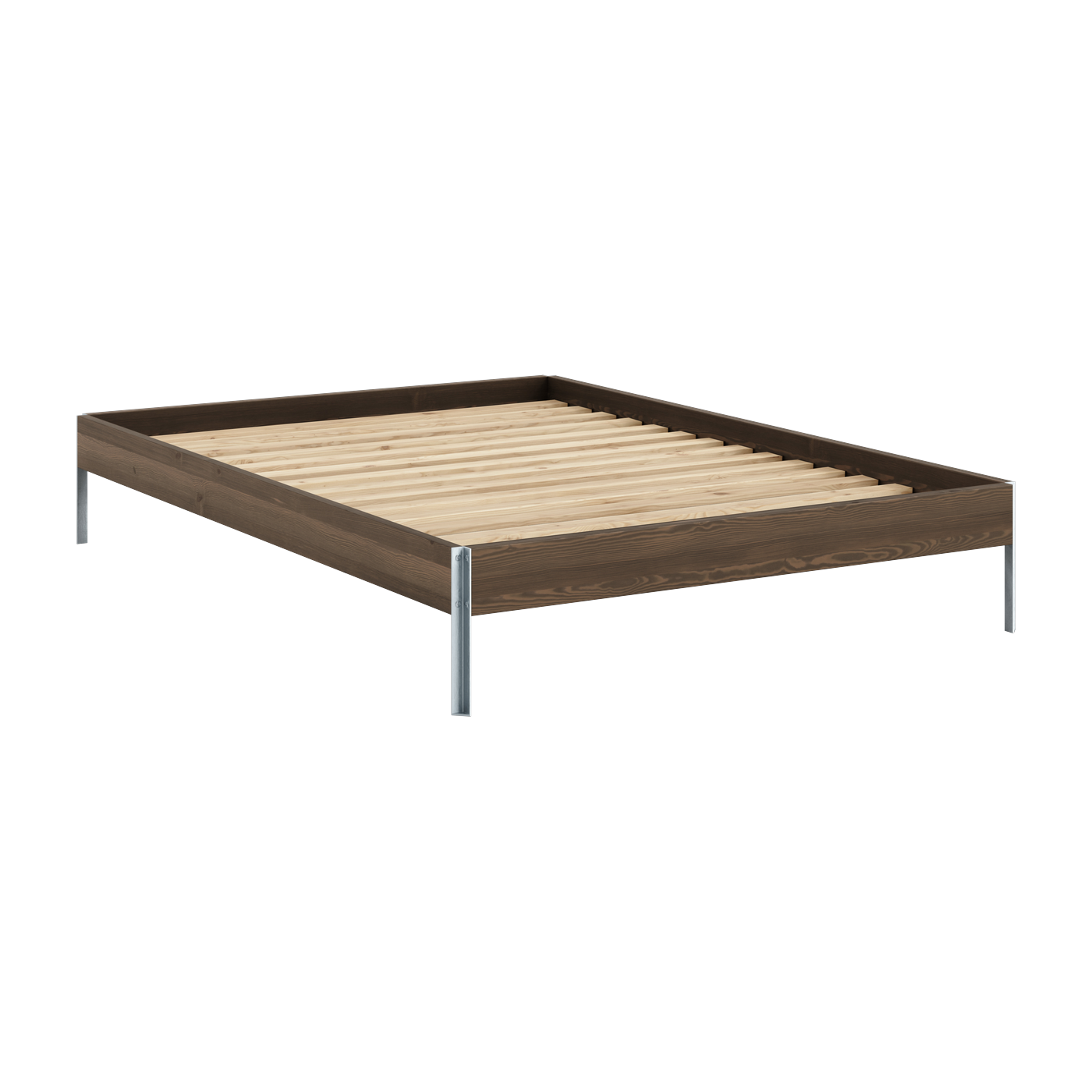 Lattenrost aus Stahl und Kiefer carob brown 140x200cm Core - -. Karup Design