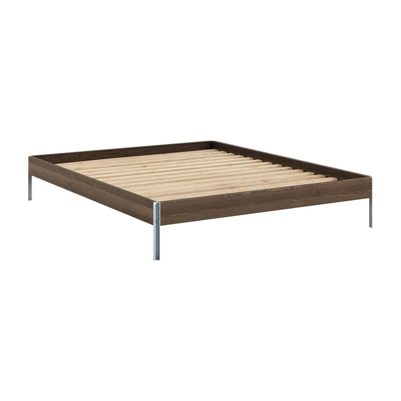 Lattenrost aus Stahl und Kiefer carob brown 160x200cm Core - -. Karup Design