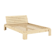 Natural pine box spring and headboard 140x200cm Layers - Karup Design
