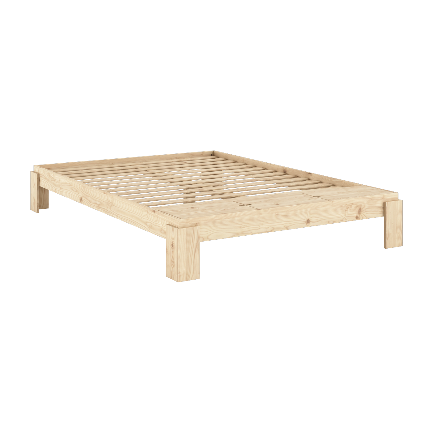 Sommier avec rangement en pin naturel 160x200cm Layers - Karup Design