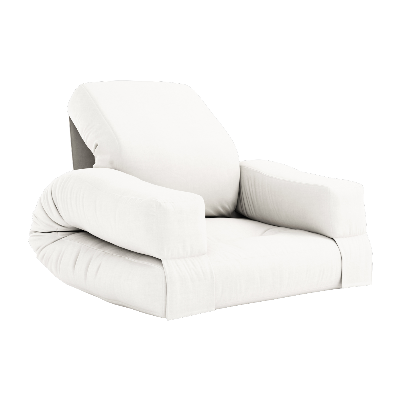 Pouf fauteuil en coton natural 65x78x40cm Mini Hippo - Karup Design