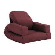 Mini Sillón puf de algodón burdeos 65x78x40cm Hippo - Karup Design