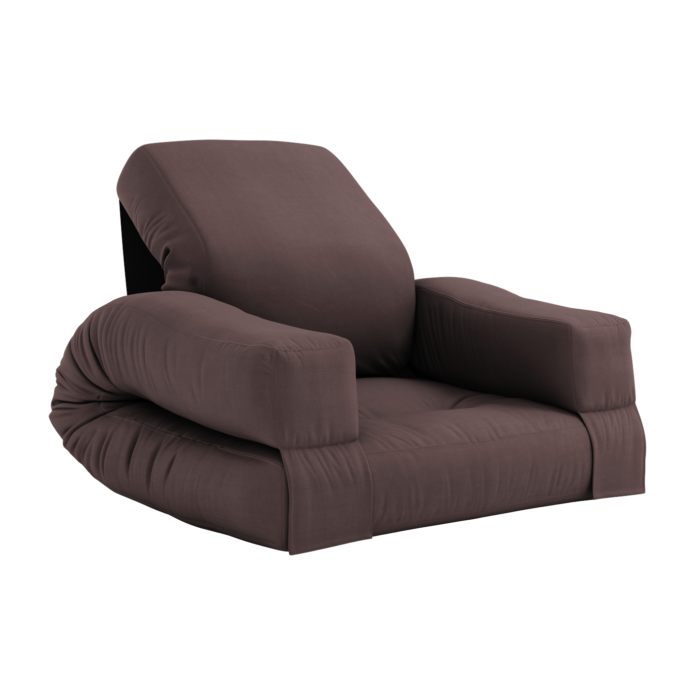 Pouf fauteuil en coton brown 65x78x40cm Mini Hippo - Karup Design