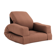 Pouf fauteuil en coton clay brown 65x78x40cm Mini Hippo - Karup Design