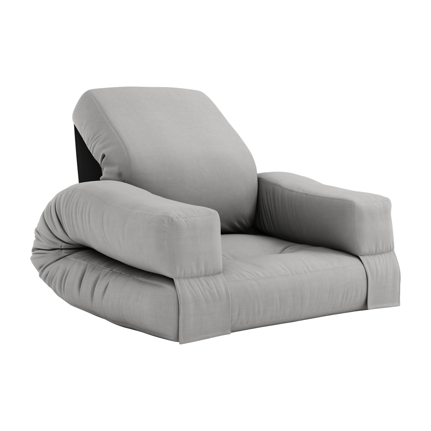Pouf fauteuil en coton grey 65x78x40cm Mini Hippo - Karup Design