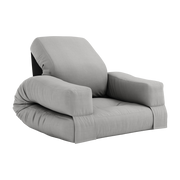 Mini Sillón puf de algodón gris 65x78x40cm Hippo - Karup Design