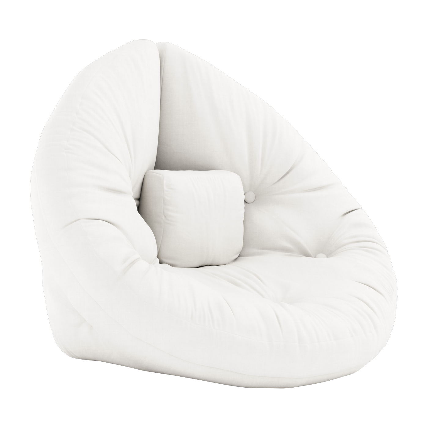 Pouf fauteuil en coton natural 75x80x60cm Mini Nido - Karup Design