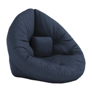 Pouf Sessel aus Baumwolle navy 75x80x60cm Mini Nido - - Karup Design
