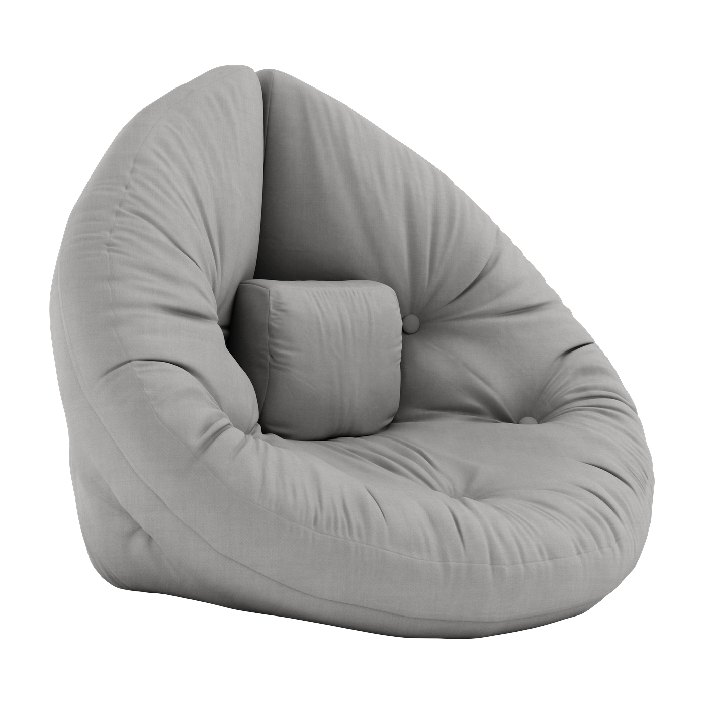 Pouf fauteuil en coton grey 75x80x60cm Mini Nido - Karup Design