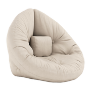 Mini Nido Sillón puf de algodón beige 75x80x60cm - Karup Design