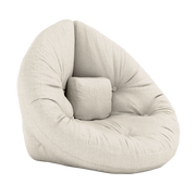 Mini Nido Poltrona pouf in cotone e lino 75x80x60cm - Karup Design