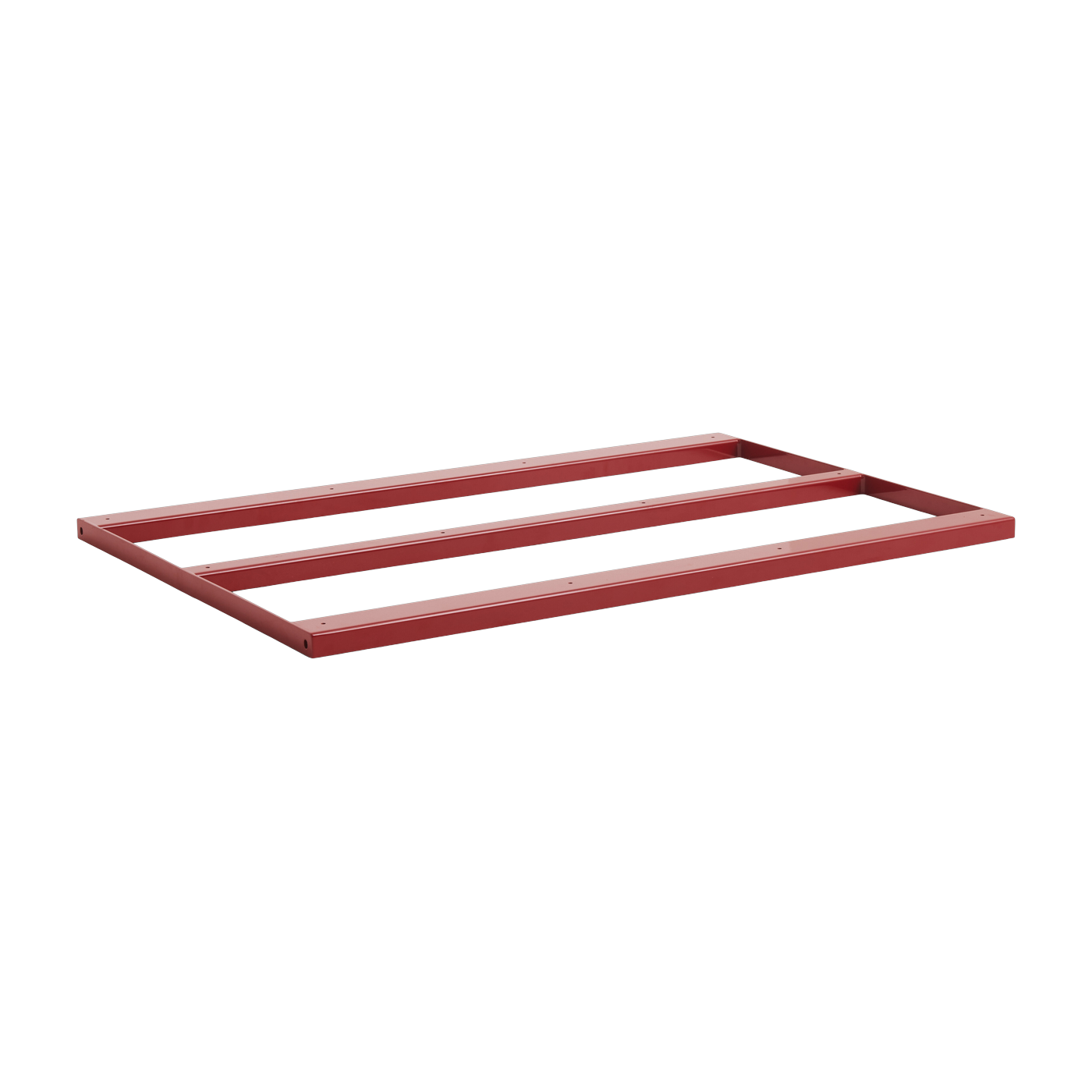 Barre de support en acier avec revêtement en poudre rouge pour table 160 Loop Stand - HAY