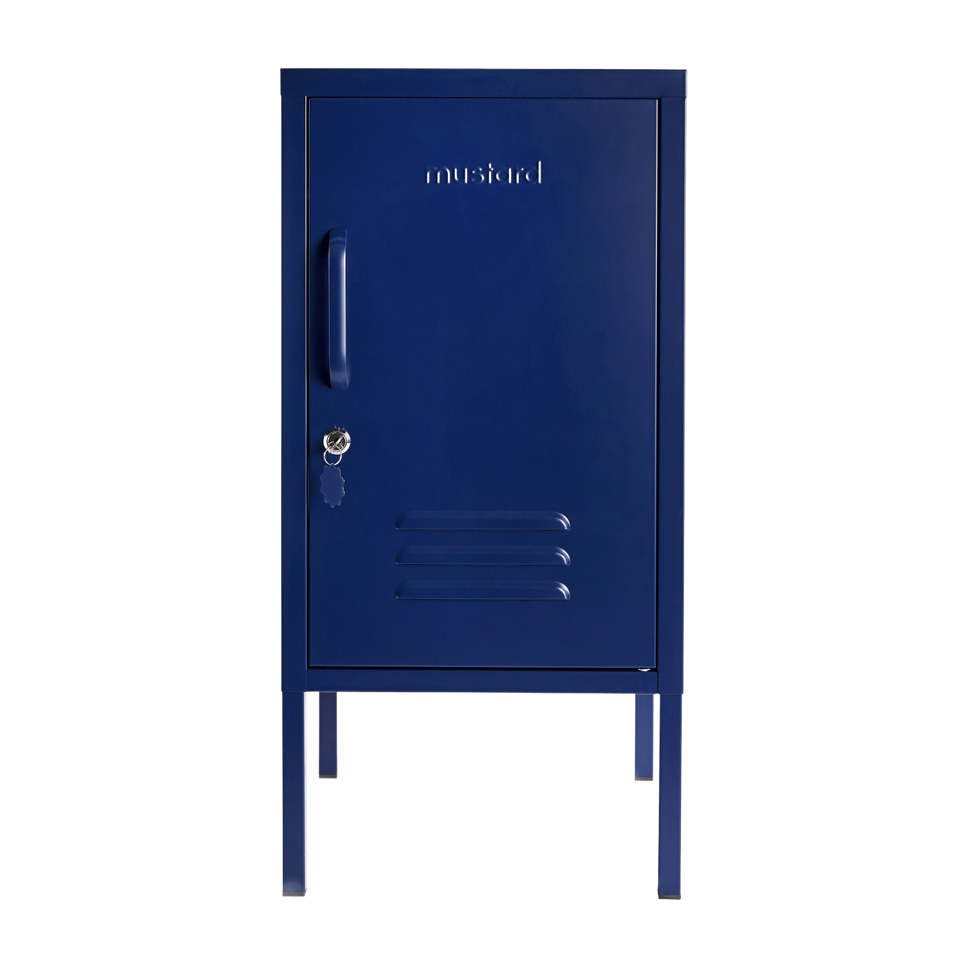 Navy blue steel locker 35x46x72cm The Shorty - Mustard