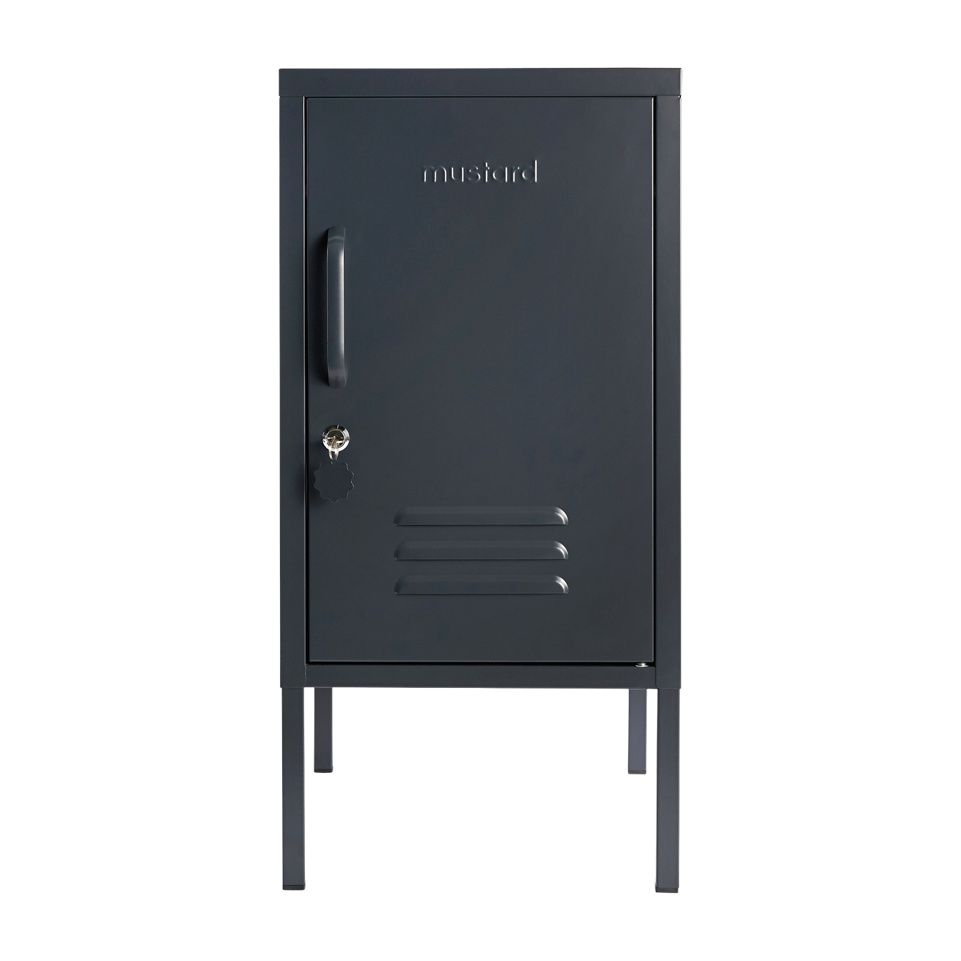 Slate grey steel locker 35x46x72cm The Shorty - Mustard