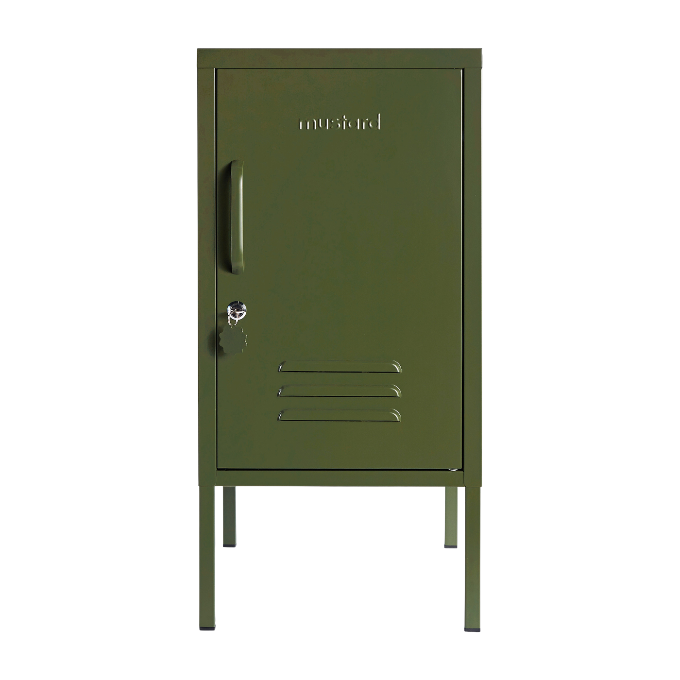 Olive green steel locker 35x46x72cm The Shorty - Mustard