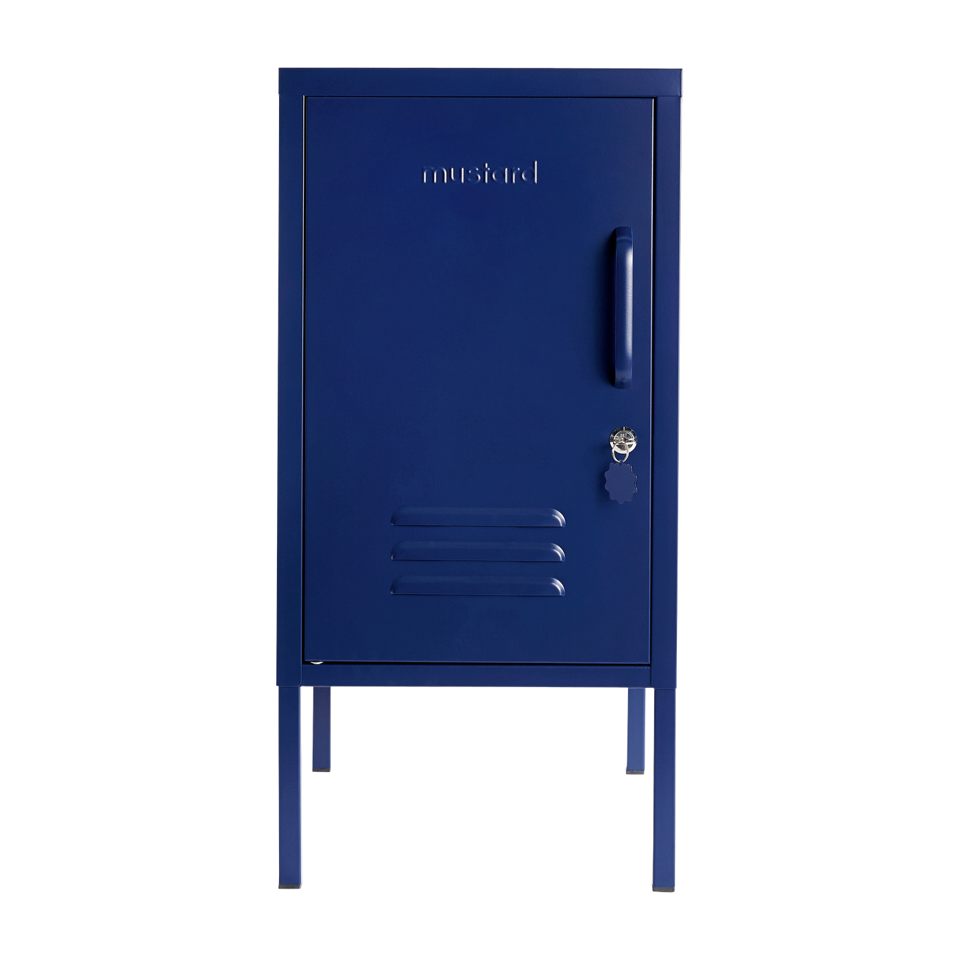 Navy blue steel left locker 35x46x72cm The Shorty - Mustard