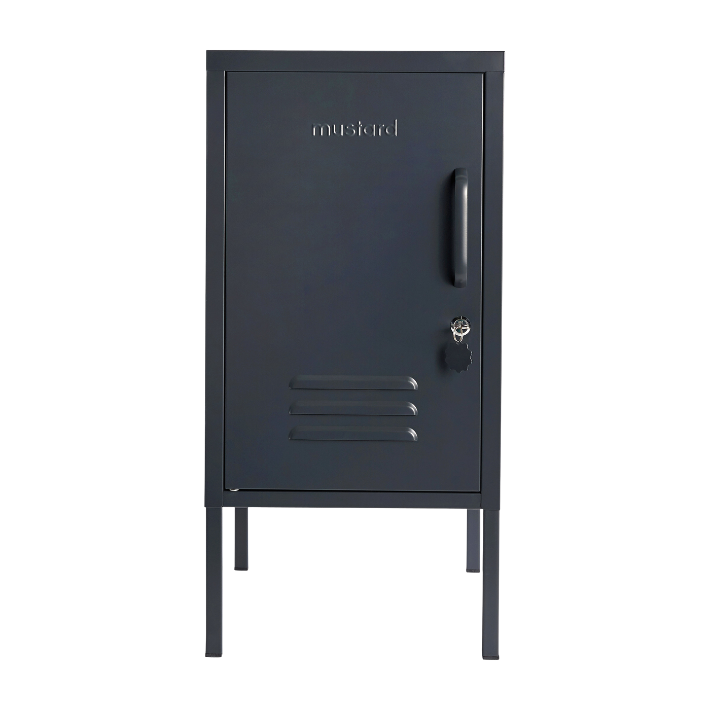 Slate grey steel left locker 35x46x72cm The Shorty - Mustard