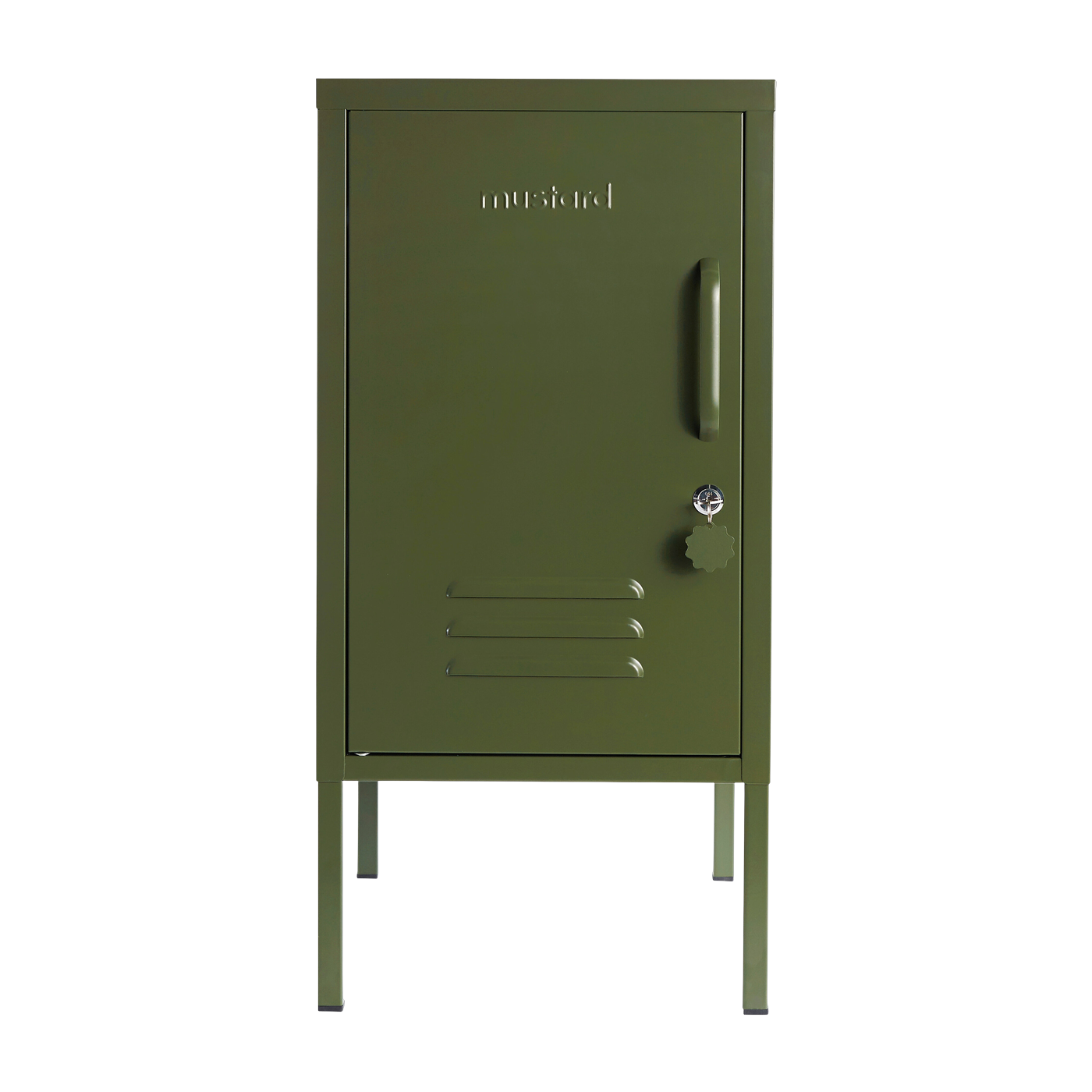 Left-hand steel locker olive green 35x46x72cm The Shorty - Mustard