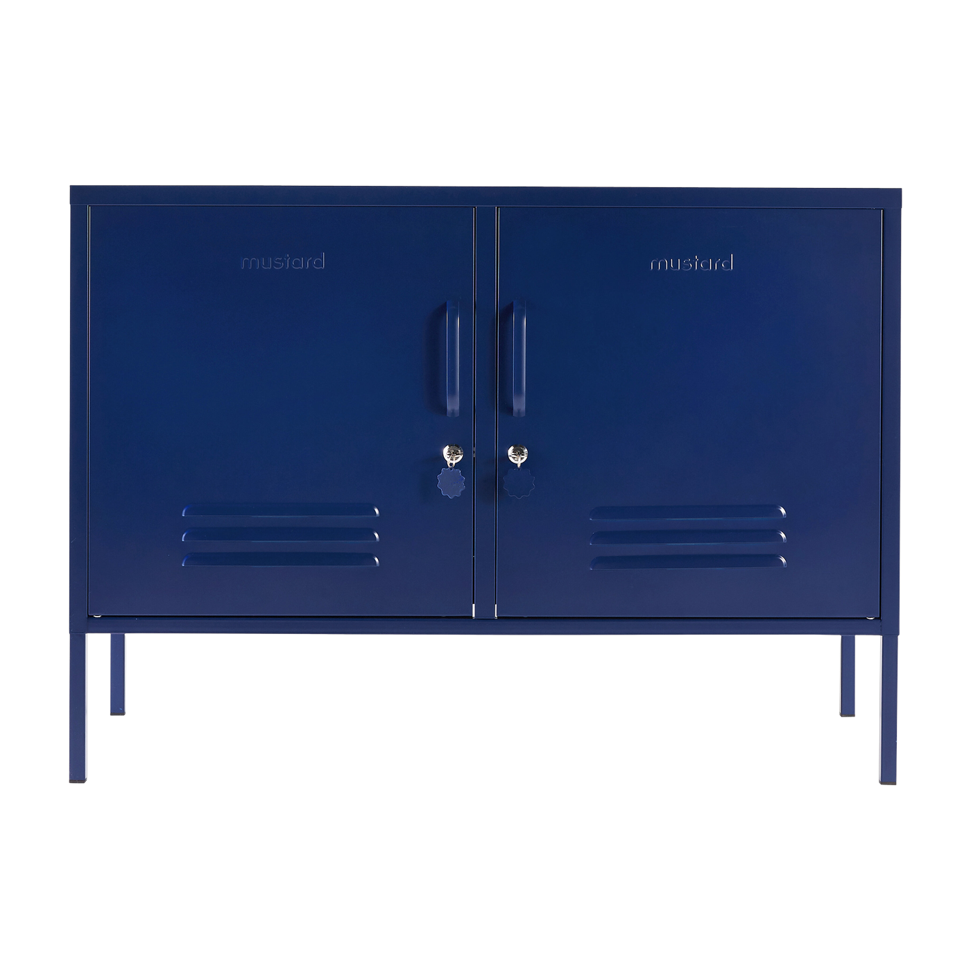 Navy blue steel locker 40x100x72cm The Lowdown - Mustard