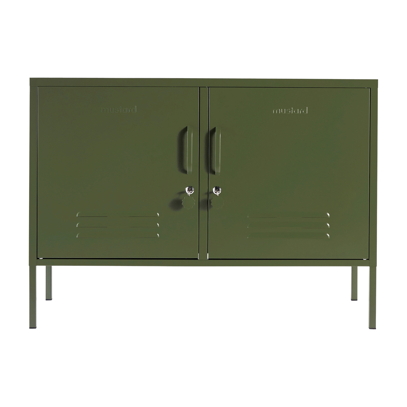 Olive green steel locker 40x100x72cm The Lowdown - Mustard