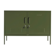 Olivgrüner Stahlspind 40x100x72cm The Lowdown -. Mustard