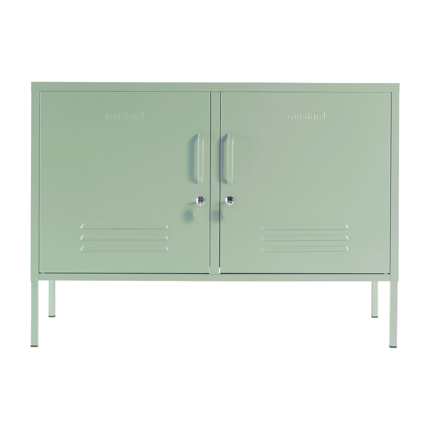 Sage green steel locker 40x100x72cm The Lowdown - Mustard