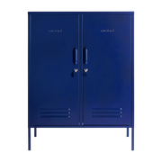 Navy blue steel locker 85x40x111cm The Midi - Mustard