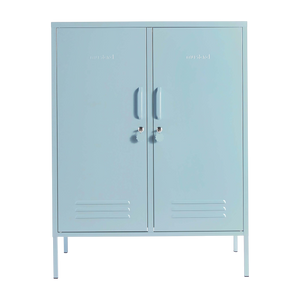 Ocean blue steel locker 85x40x111cm The Midi - Mustard