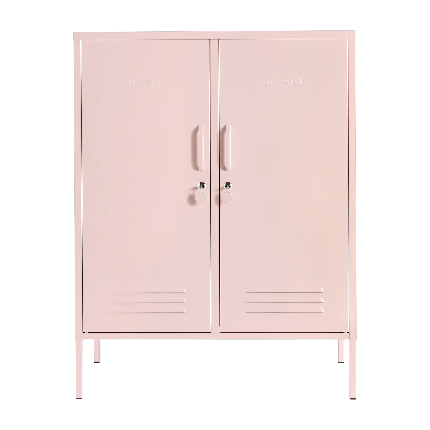 Spind aus Stahl in Blush Pink 85x40x111cm The Midi -. Mustard