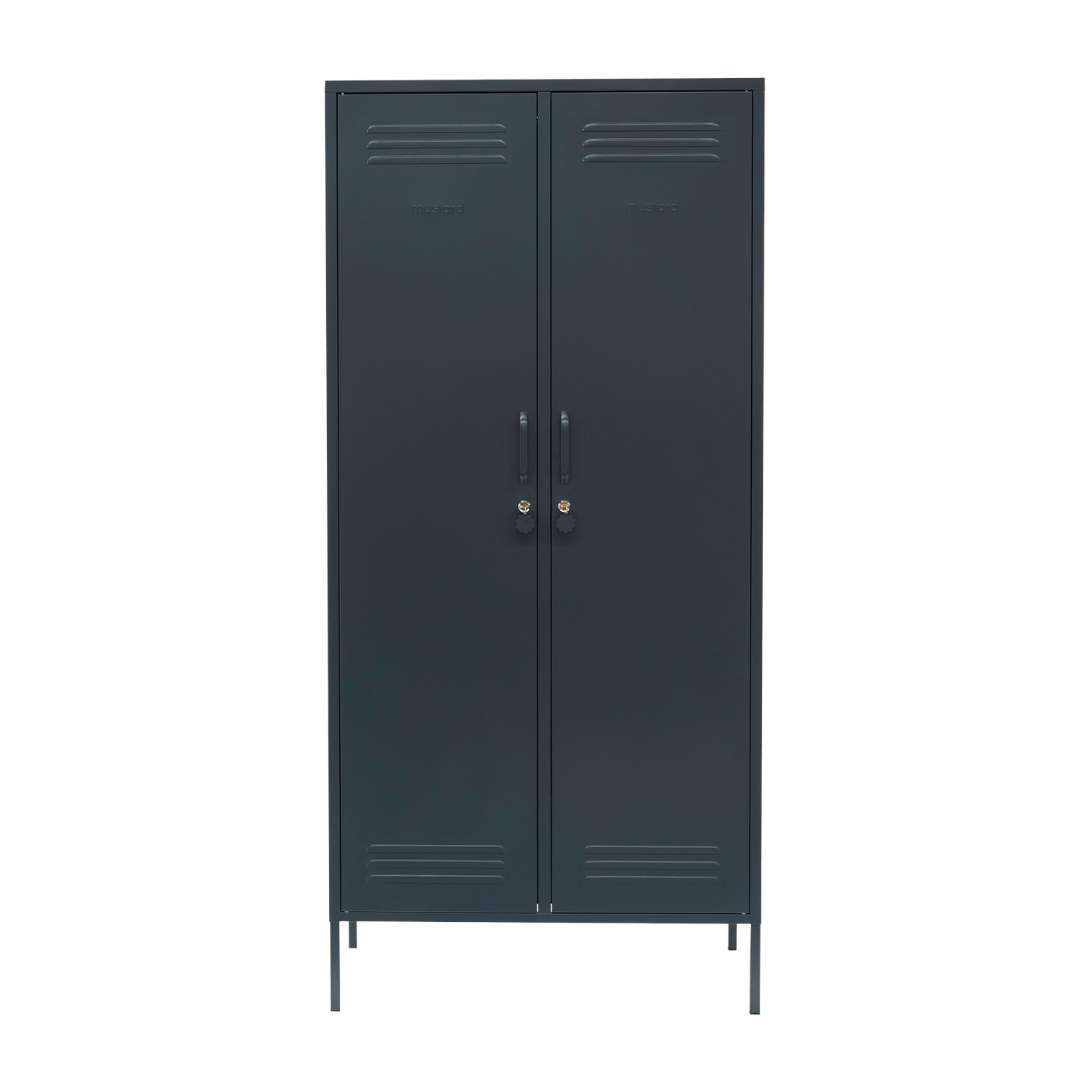 Schiefergrauer Stahlspind 85x50x183cm The Twinny -. Mustard
