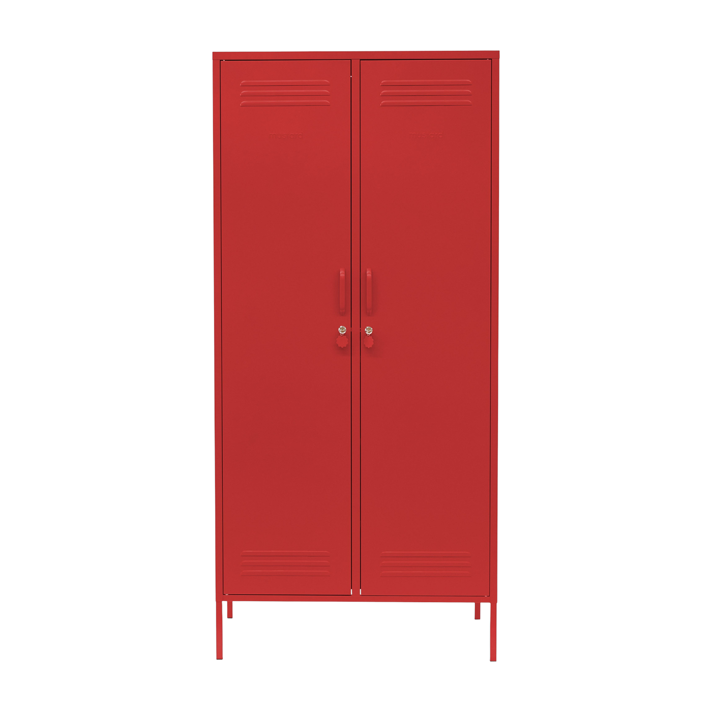 Mohnblumenroter Stahlspind 85x50x183cm The Twinny -. Mustard