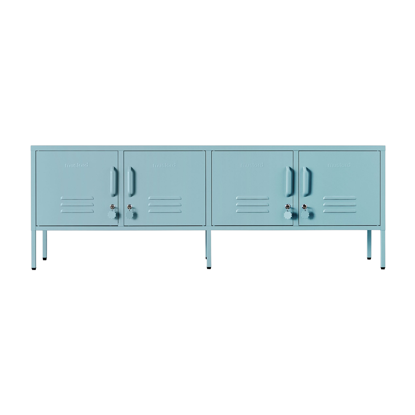 Ocean blue steel tv stand 162x40x57cm The Standard - Mustard