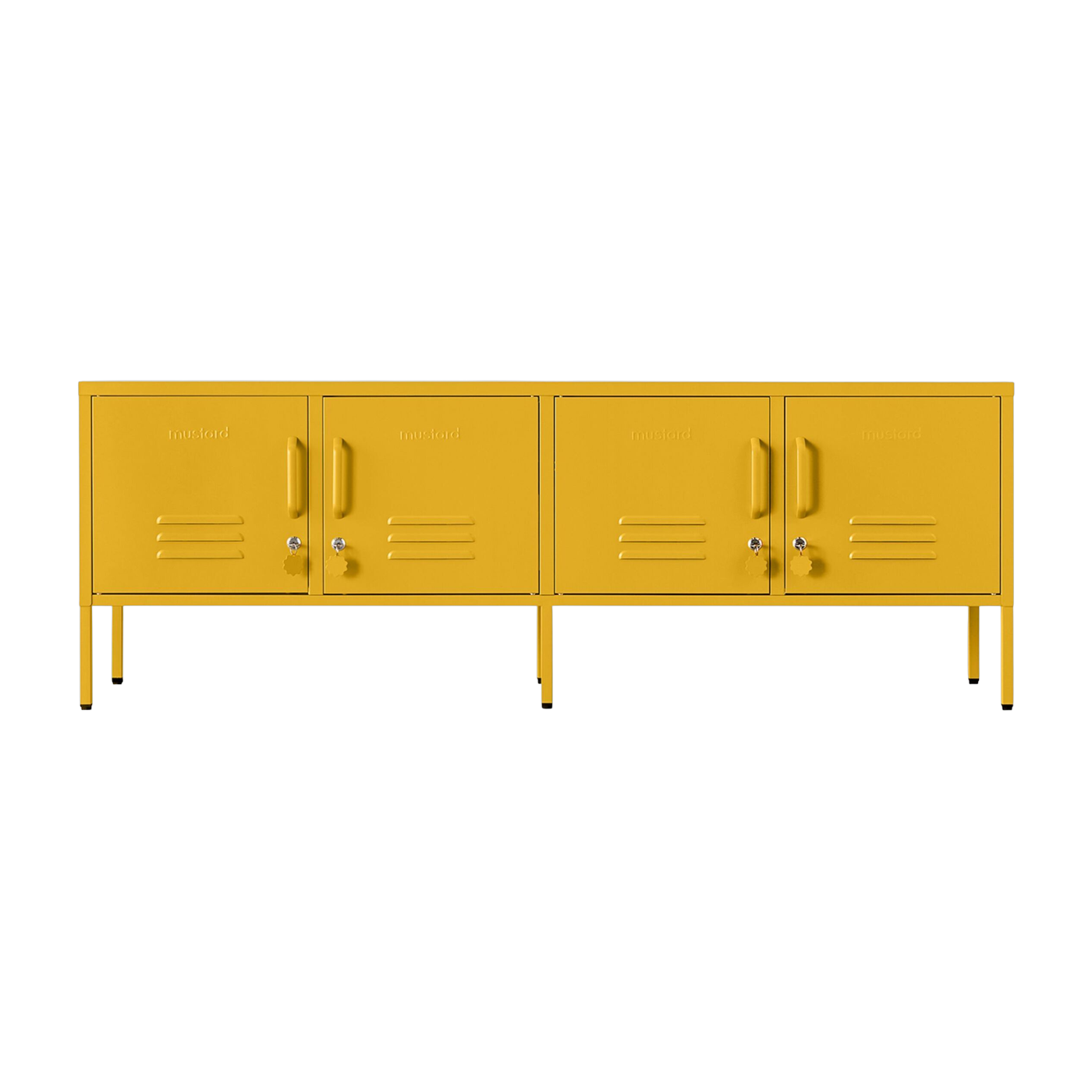 Mustard yellow steel tv stand 162x40x57cm The Standard - Mustard