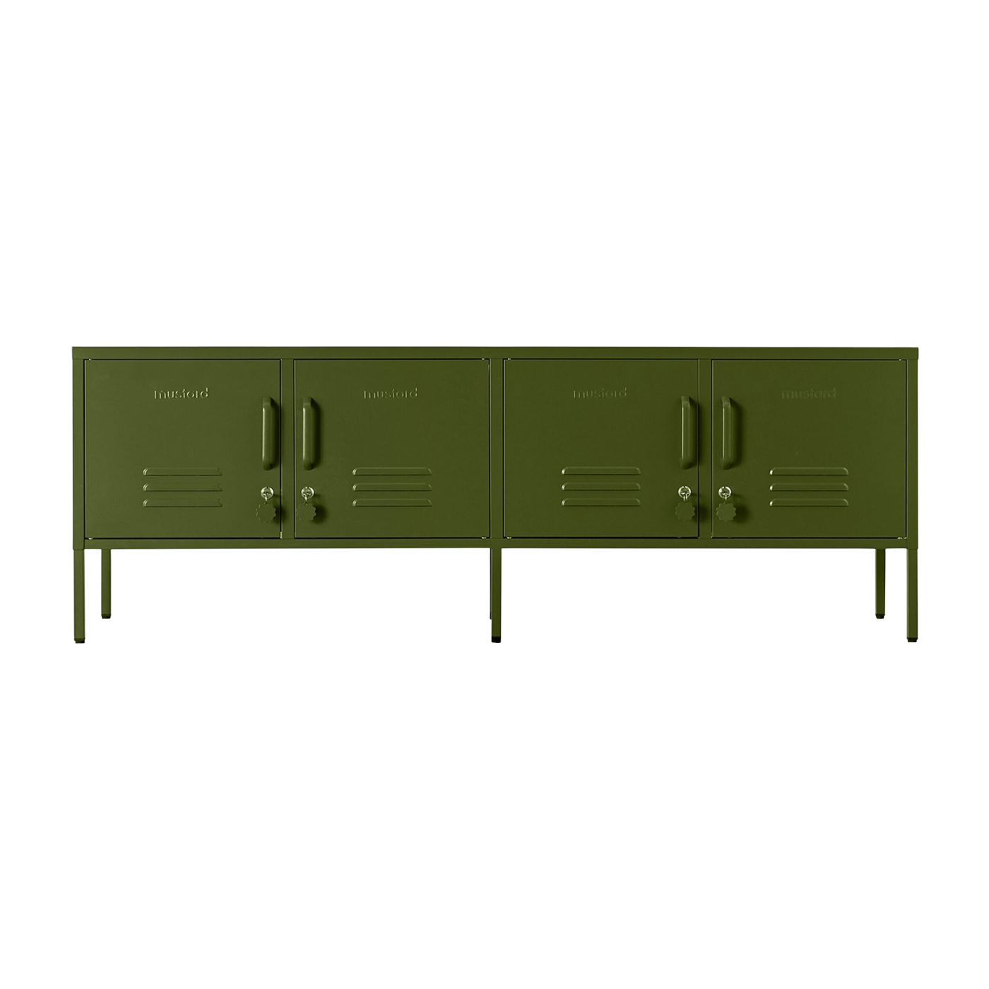 Steel tv stand olive green 162x40x57cm The Standard - Mustard
