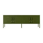 Meuble tv en acier vert olive 162x40x57cm The Standard - Mustard Made