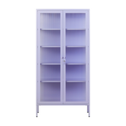 Vaisselier en acier lilas et verre cannelé 85x40x170cm The Collector - Mustard Made