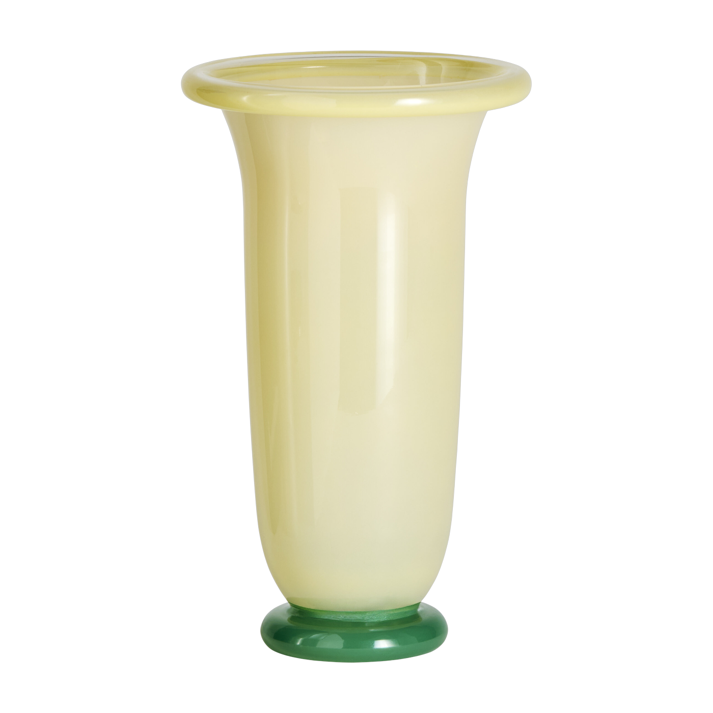 Vase in vetro giallo e verde 16x25cm Empire - Hay
