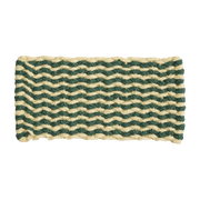 coco Felpudo de fibra verde oscuro y blanco 40x80cm