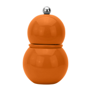 Molinillo de sal o pimienta Chubby de madera lacada en naranja de 14 cm - Addison Ross