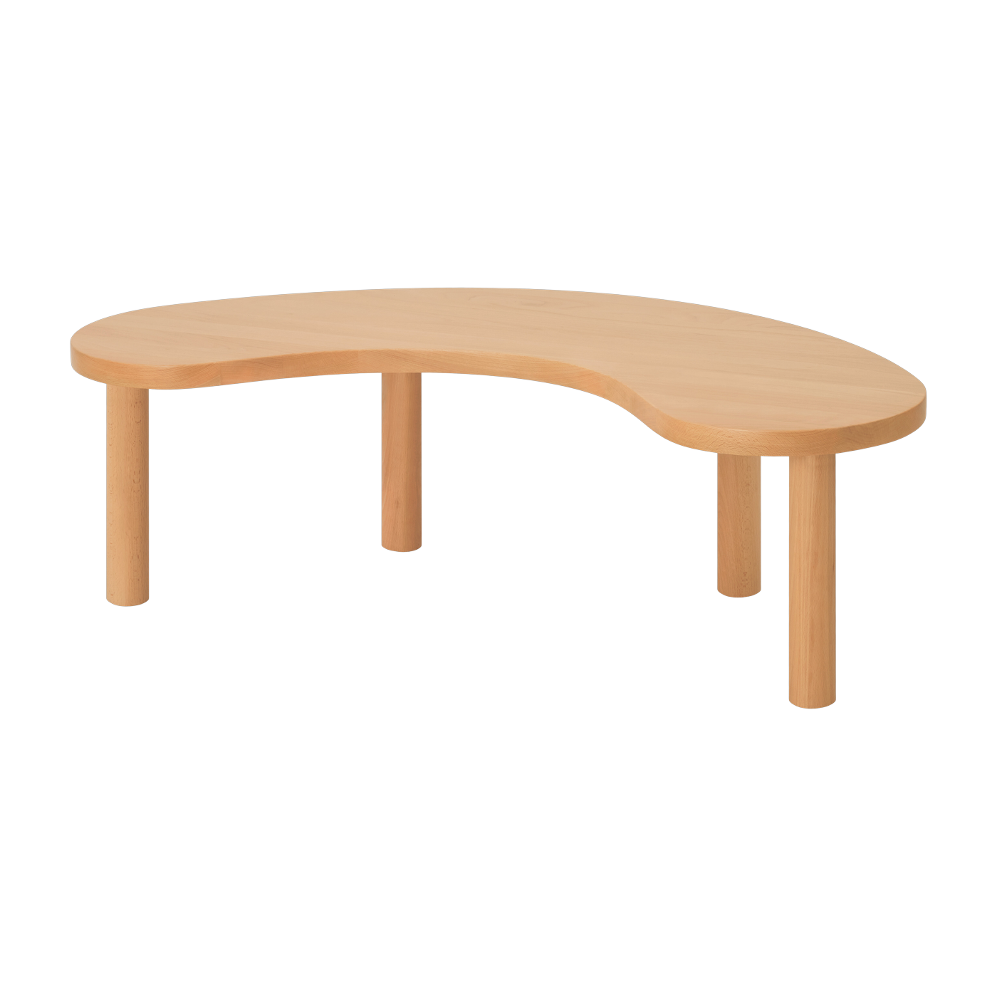 Beistelltisch aus lackierter massiver Buche 115x55x35cm Worm -. Hem