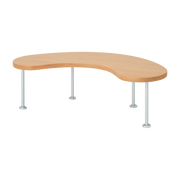 Coffee table in lacquered solid beech and iron legs 115x55x35cm Worm - Hem