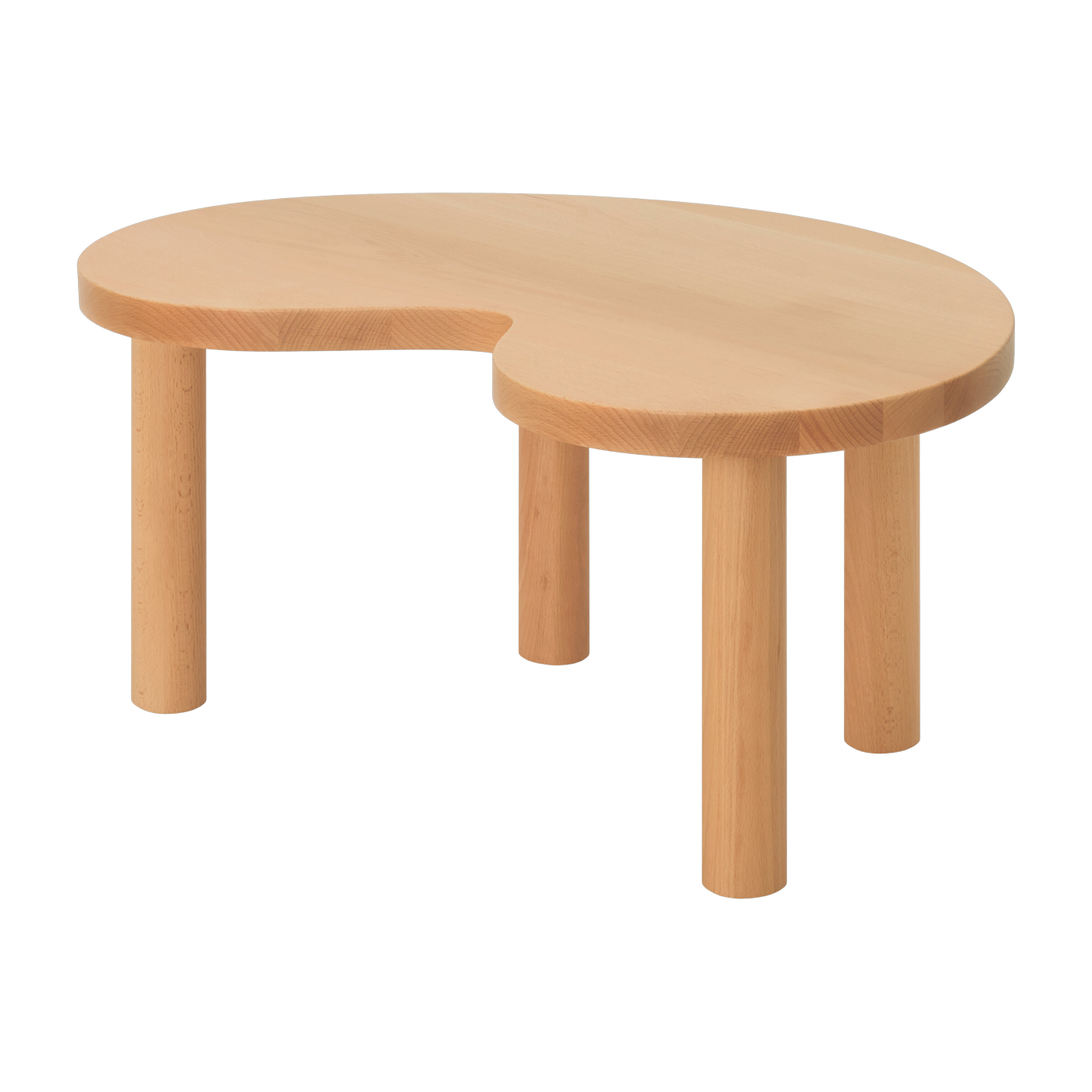 Beistelltisch aus lackierter massiver Buche 79x47x35cm Worm -. Hem